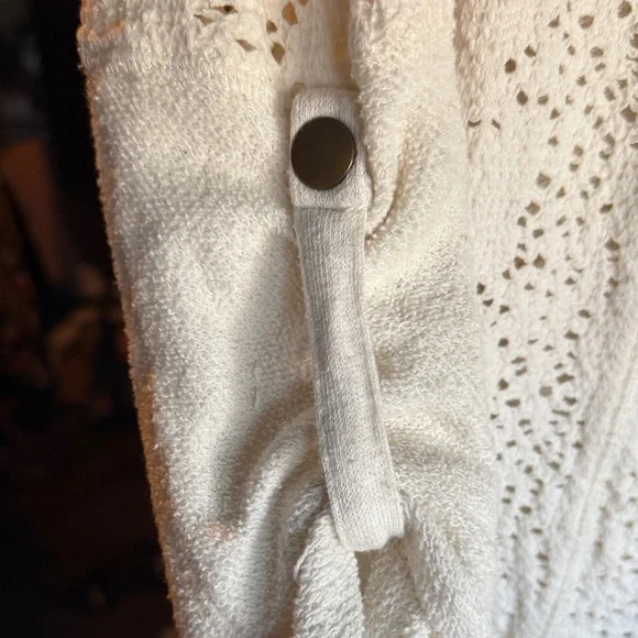 Free People Cream Knit Hooded Jacket - Picture 2 of 4